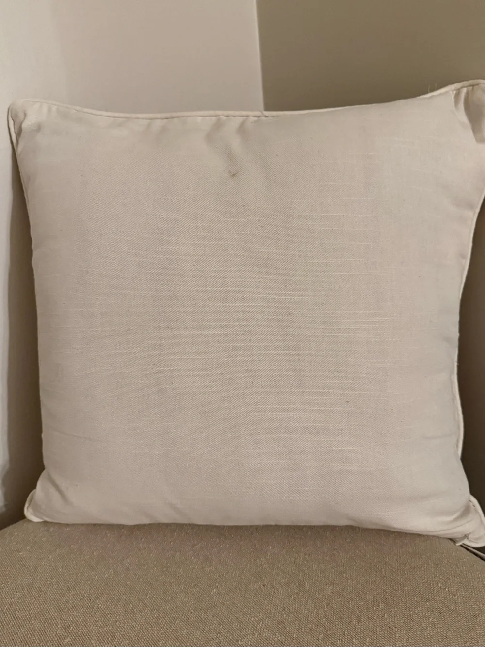 Pottery Barn Cream Pillow 18x18 Cover Blue, Green, Yellow, Coral Paisley Embroid